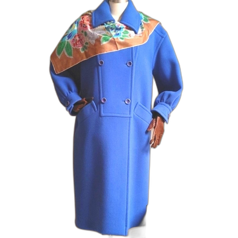 Givenchy Long Wool Coat Royal Blue